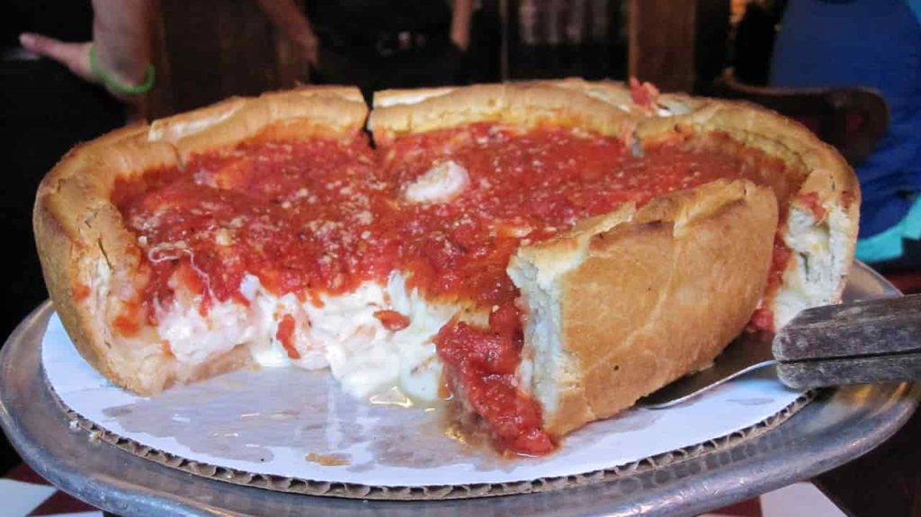 Deep dish Pizza i Chicago